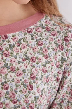 Bluzka z Dekoltem w Łódkę Floral Romance