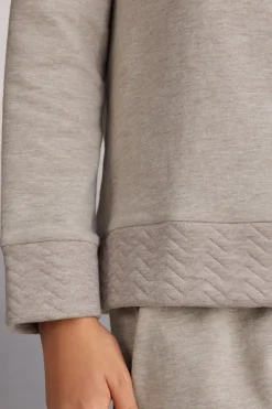 Bluzka z Długim Rękawem i Dekoltem w Kształcie Litery V Soft Chevron