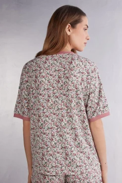 Bluzka z Krótkim Rękawem Floral Romance