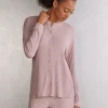 Bluzka z Modalu z Długim Rękawem Rozpinana z Przodu Chic Comfort