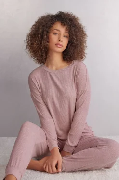 Bluzka z Modalu z Długim Rękawem i Dekoltem w Łódkę Chic Comfort