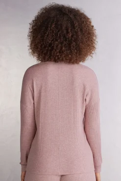 Bluzka z Modalu z Długim Rękawem i Dekoltem w Łódkę Chic Comfort