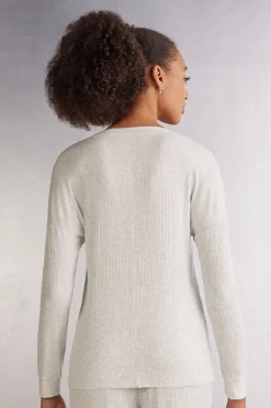 Bluzka z Modalu z Długim Rękawem i Dekoltem w Łódkę Chic Comfort