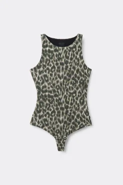 Body z Szerokimi Ramiączkami Fresh Bamboo ze Zwierzęcym Printem Safari