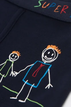 Bokserki Dziecięce z Bawełny Superior z Nadrukiem Super Dad