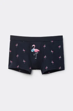 Bokserki z Bawełny Natural Fresh z Nadrukiem Flamingów