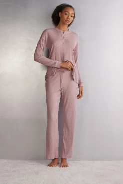 Długie Spodnie Typu Palazzo z Modalu Chic Comfort