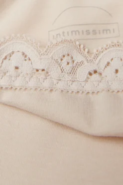 Figi Culotte z Wysokim Stanem z Bawełny i Koronki