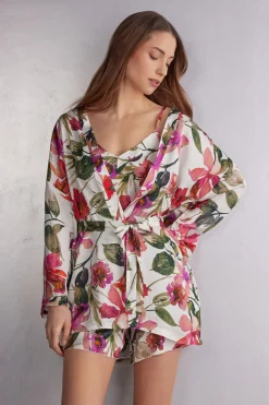 Kimono z Satyny Wiskozowej Imaginary Journey