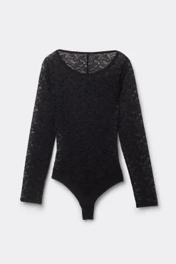 Koronkowe Body z Długim Rękawem Delicate Pieces