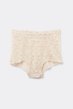 Koronkowe Figi Culotte Wysoki Stan