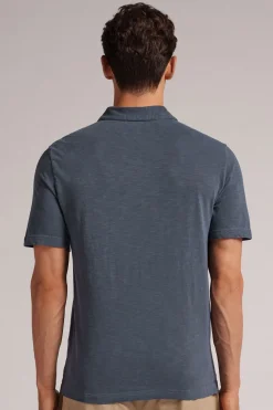 Koszulka Polo z Krótkim Rękawem Washed Collection z Bawełny Tabaczkowej