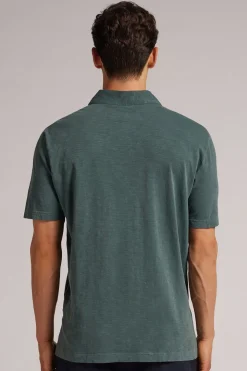 Koszulka Polo z Krótkim Rękawem Washed Collection z Bawełny Tabaczkowej