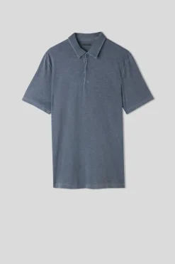 Koszulka Polo z Krótkim Rękawem Washed Collection z Bawełny Tabaczkowej