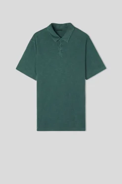 Koszulka Polo z Krótkim Rękawem Washed Collection z Bawełny Tabaczkowej
