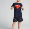 Krótka Piżama Dziecięca z Bawełny DC Comics Superman