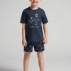 Krótka Piżama Dziecięca z Bawełny Super Dad