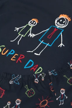 Krótka Piżama Dziecięca z Bawełny Super Dad