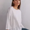 Lniana Bluzka z Dekoltem w Łódkę