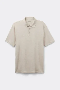 Lniana Koszulka Polo z Krótkim Rękawem