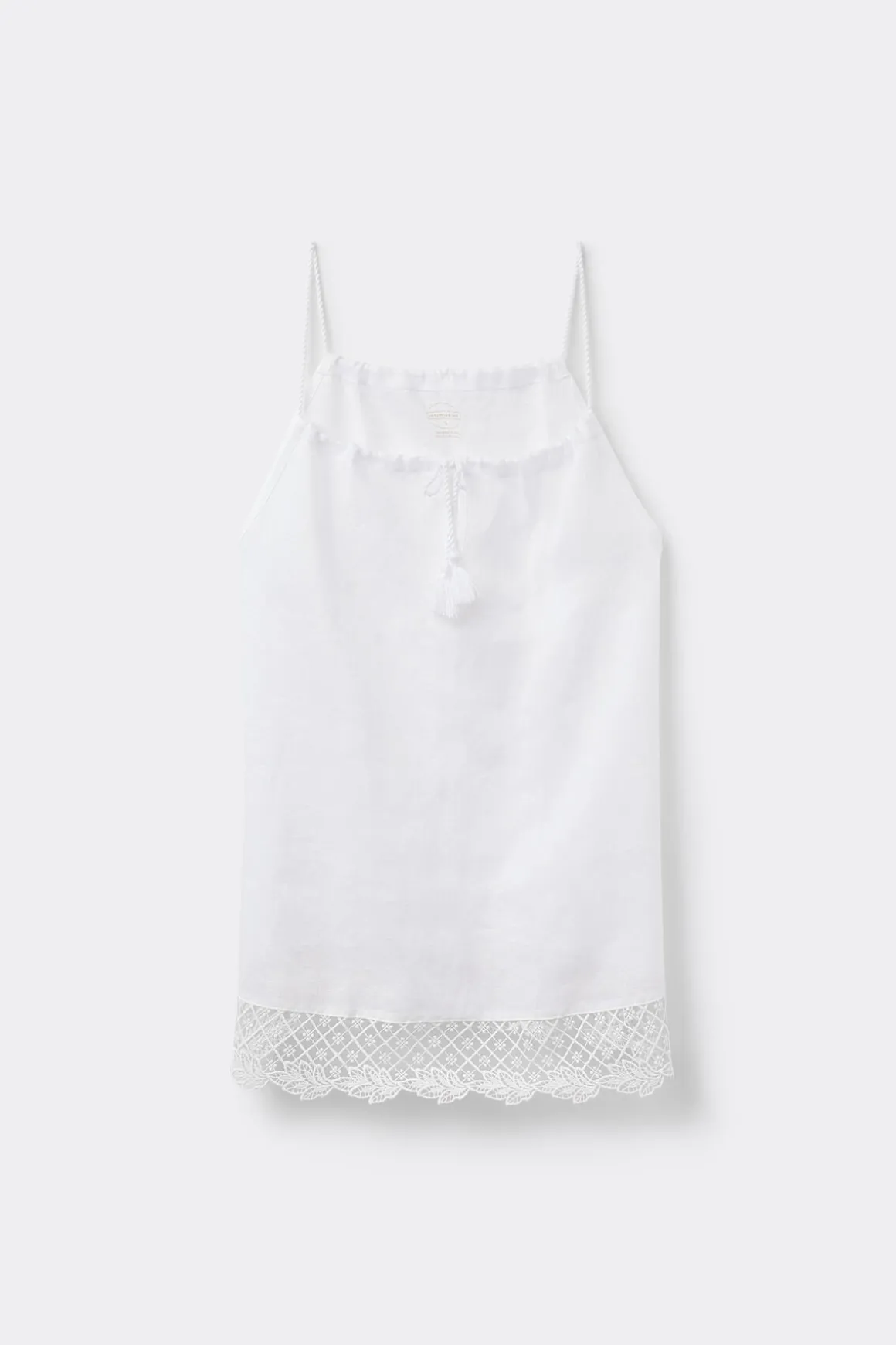 Lniany Top Sophisticated Allure
