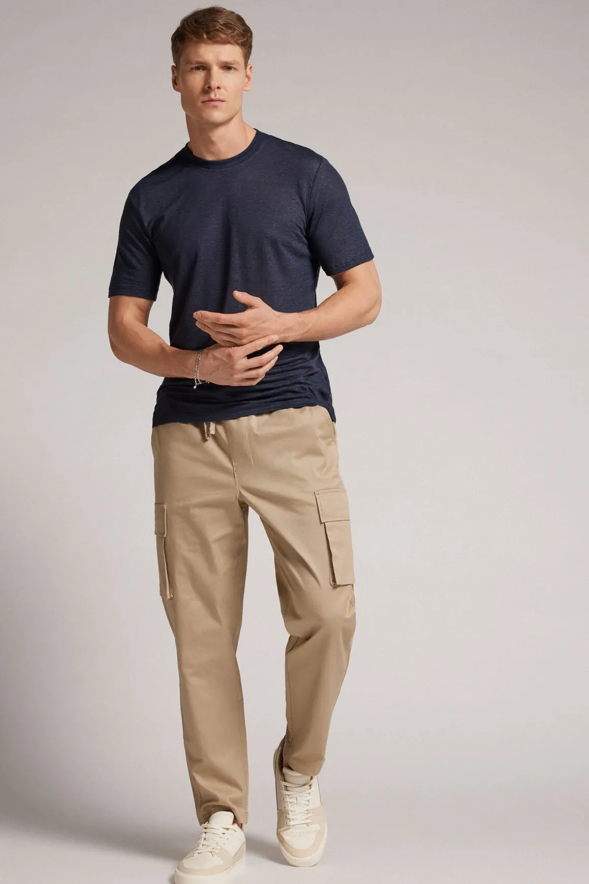 Lniany T-shirt