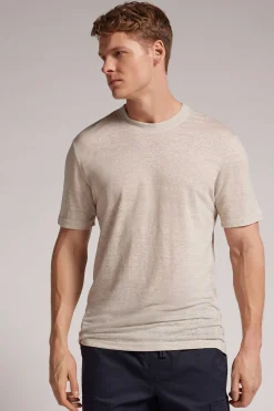 Lniany T-shirt