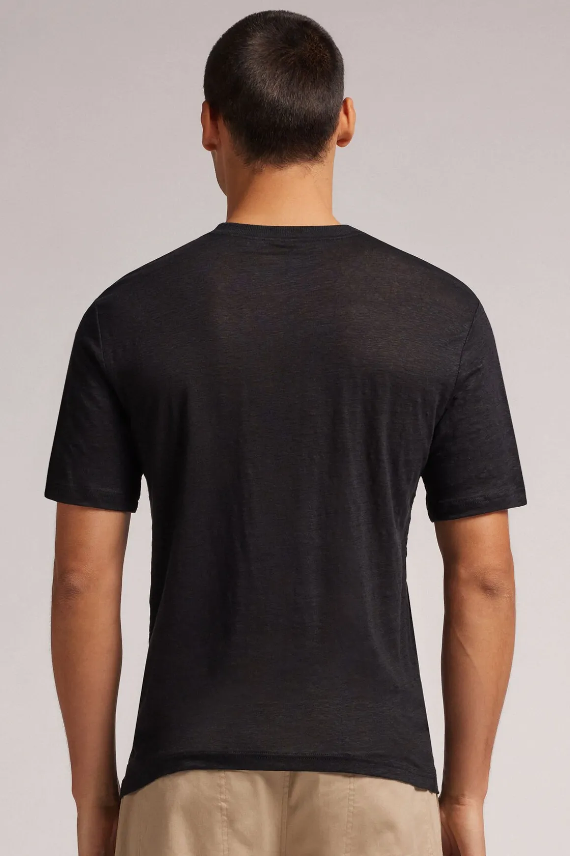 Lniany T-shirt