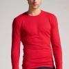 Longsleeve z Modalu z Kaszmirem z Dekoltem Pod Szyję