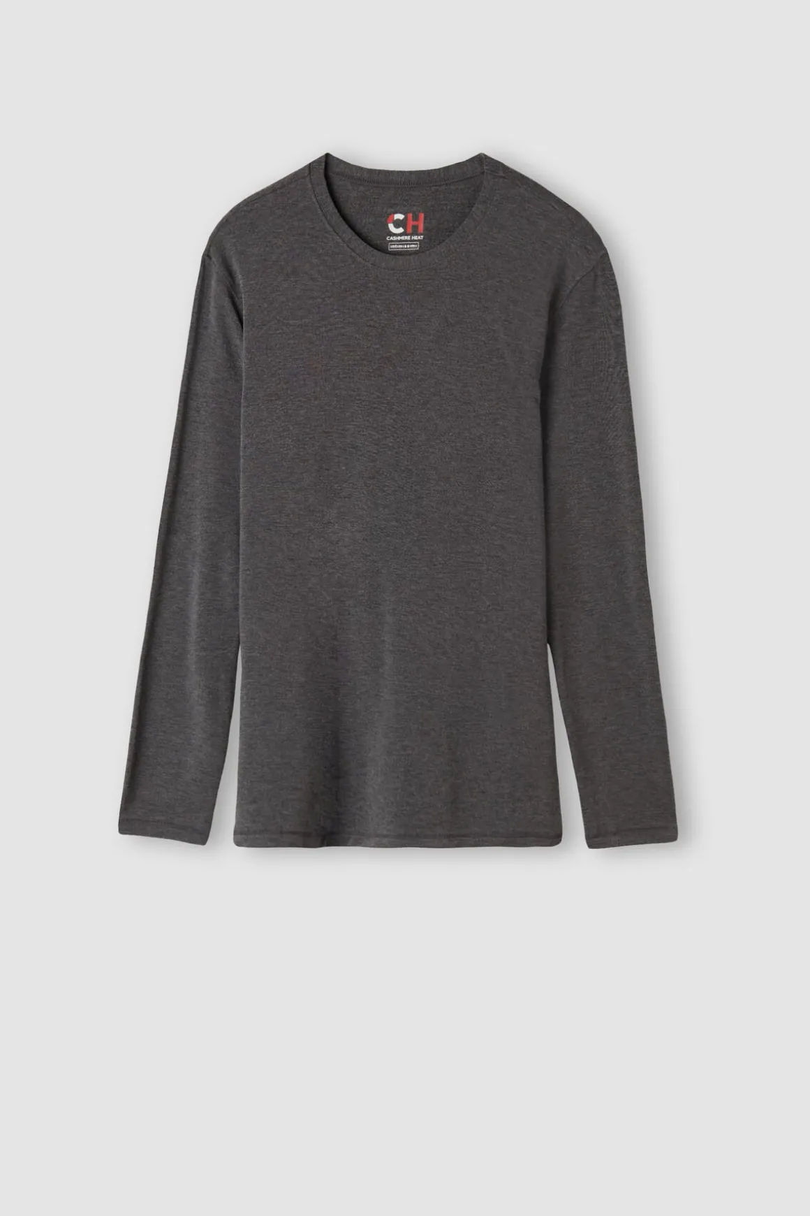 Longsleeve z Modalu z Kaszmirem z Dekoltem Pod Szyję