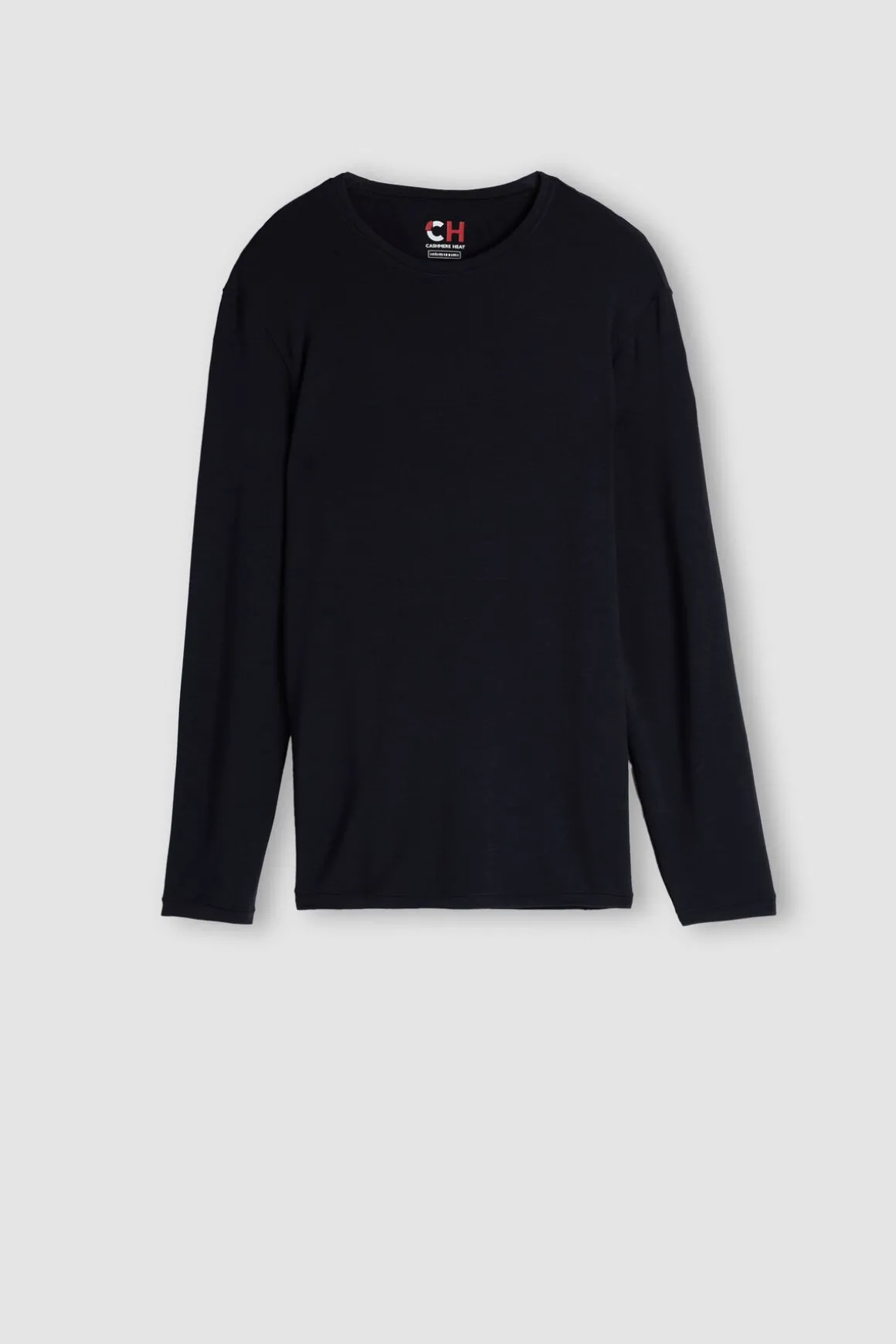 Longsleeve z Modalu z Kaszmirem z Dekoltem Pod Szyję