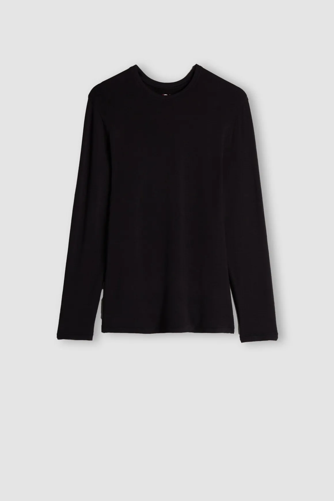 Longsleeve z Modalu z Kaszmirem z Dekoltem Pod Szyję