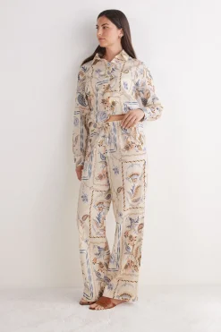 Spodnie z Lnu i Bawełny Italian Riviera