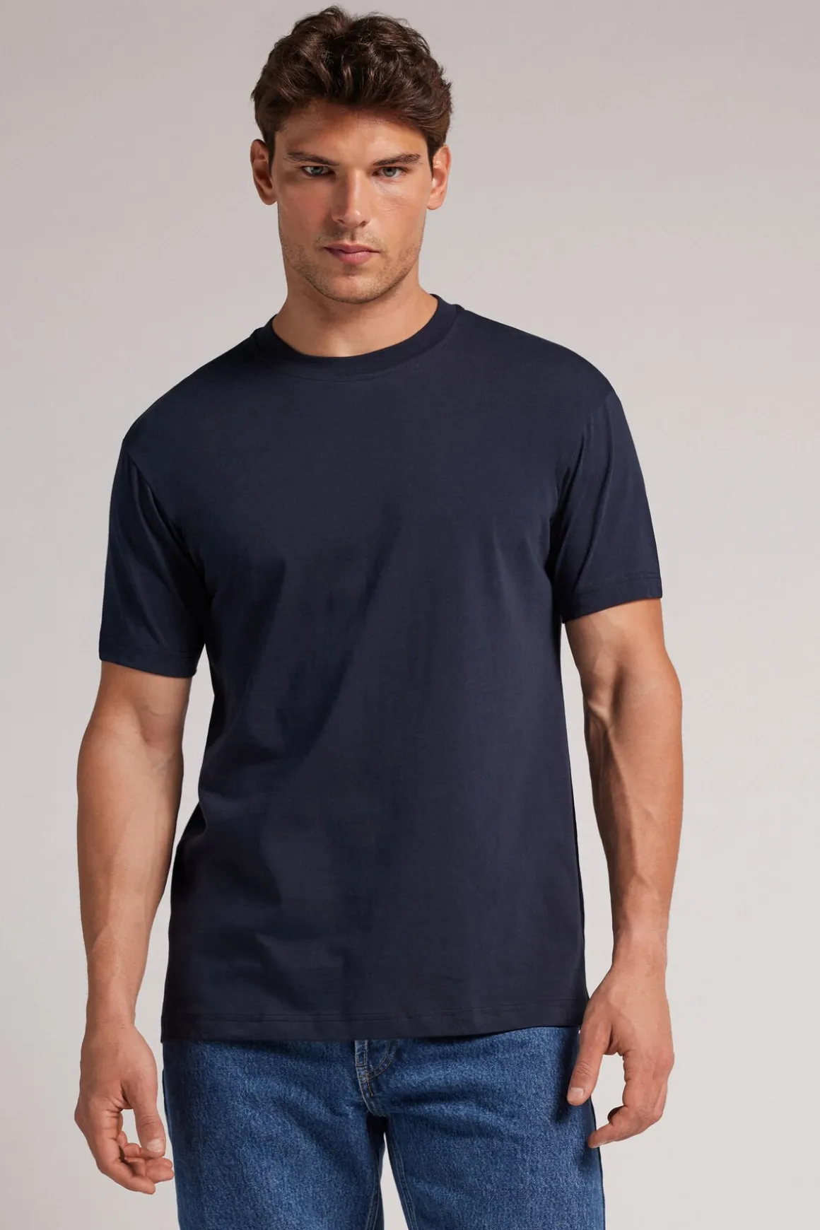 T-shirt z Bawełny Muscle Fit