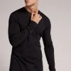 T-shirt z Długim Rękawem z Wełny Merino Okrągły Dekolt