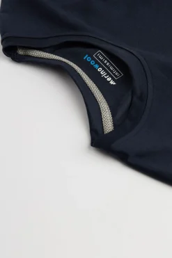 T-shirt z Długim Rękawem z Wełny Merino Okrągły Dekolt