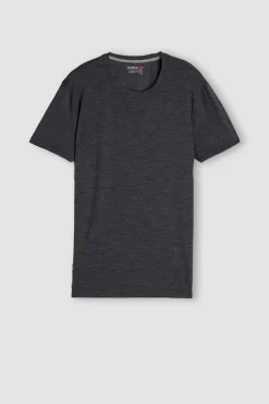 T-shirt z Krótkim Rękawem z Wełny Merino