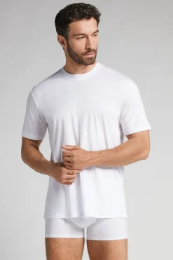 T-shirt z Merceryzowanej Bawełny Superlight Premium