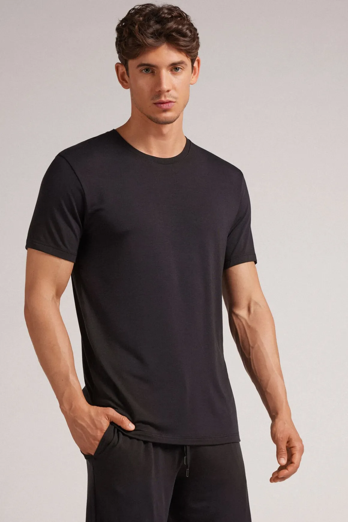 T-shirt z Modalu i Jedwabiu