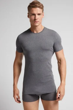 T-shirt z Okrągłym Dekoltem Bawełna Superior