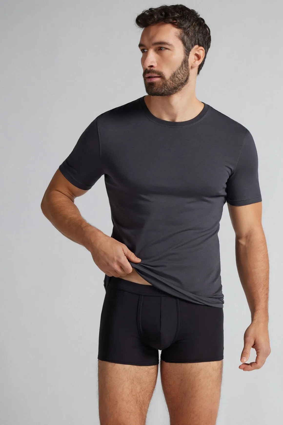 T-shirt z Okrągłym Dekoltem Bawełna Superior
