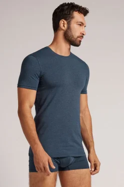 T-shirt z Okrągłym Dekoltem Bawełna Superior