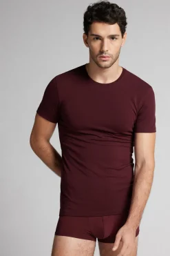 T-shirt z Okrągłym Dekoltem Bawełna Superior