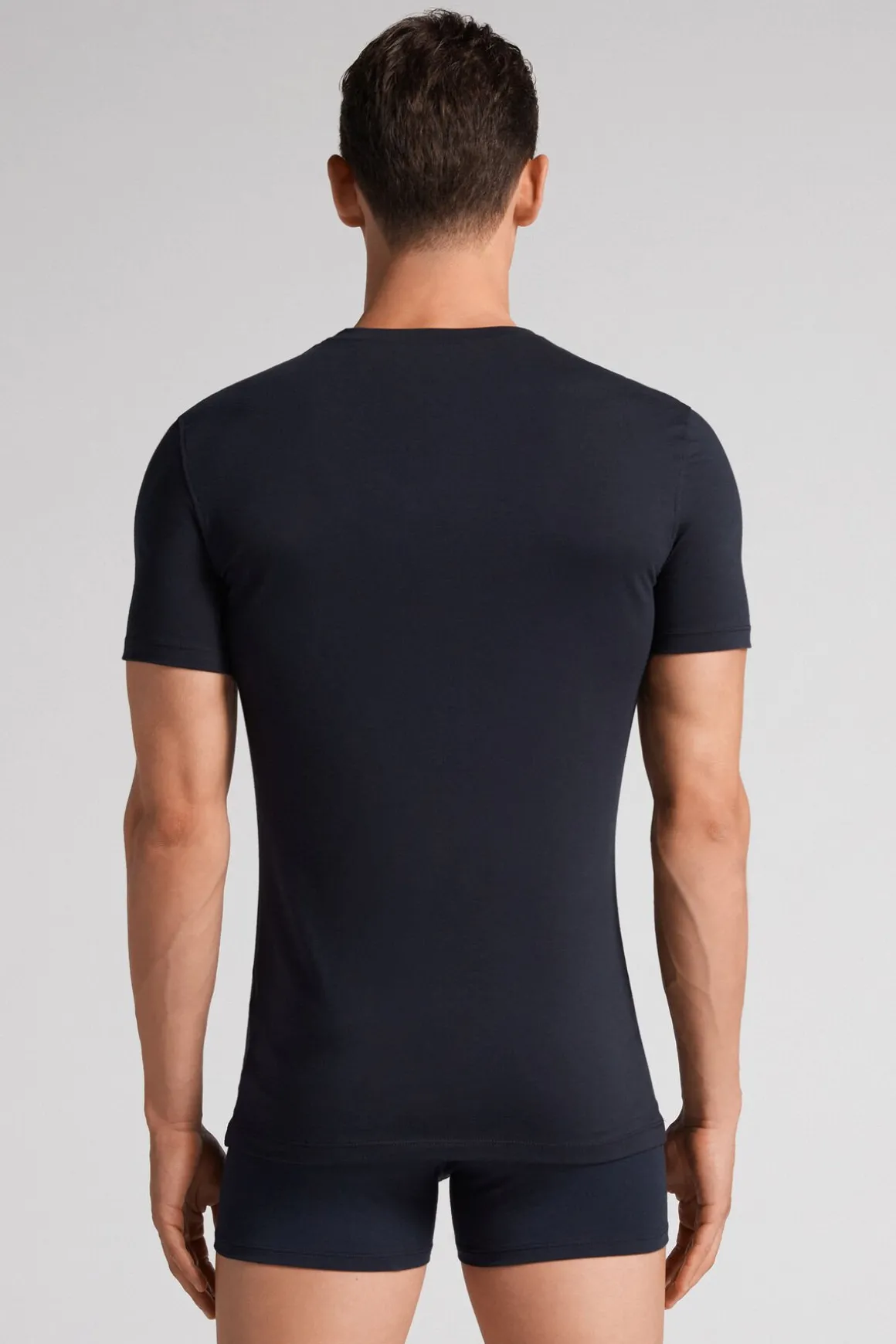 T-shirt z Okrągłym Dekoltem Bawełna Superior