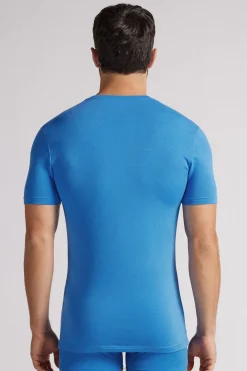 T-shirt z Okrągłym Dekoltem Bawełna Superior