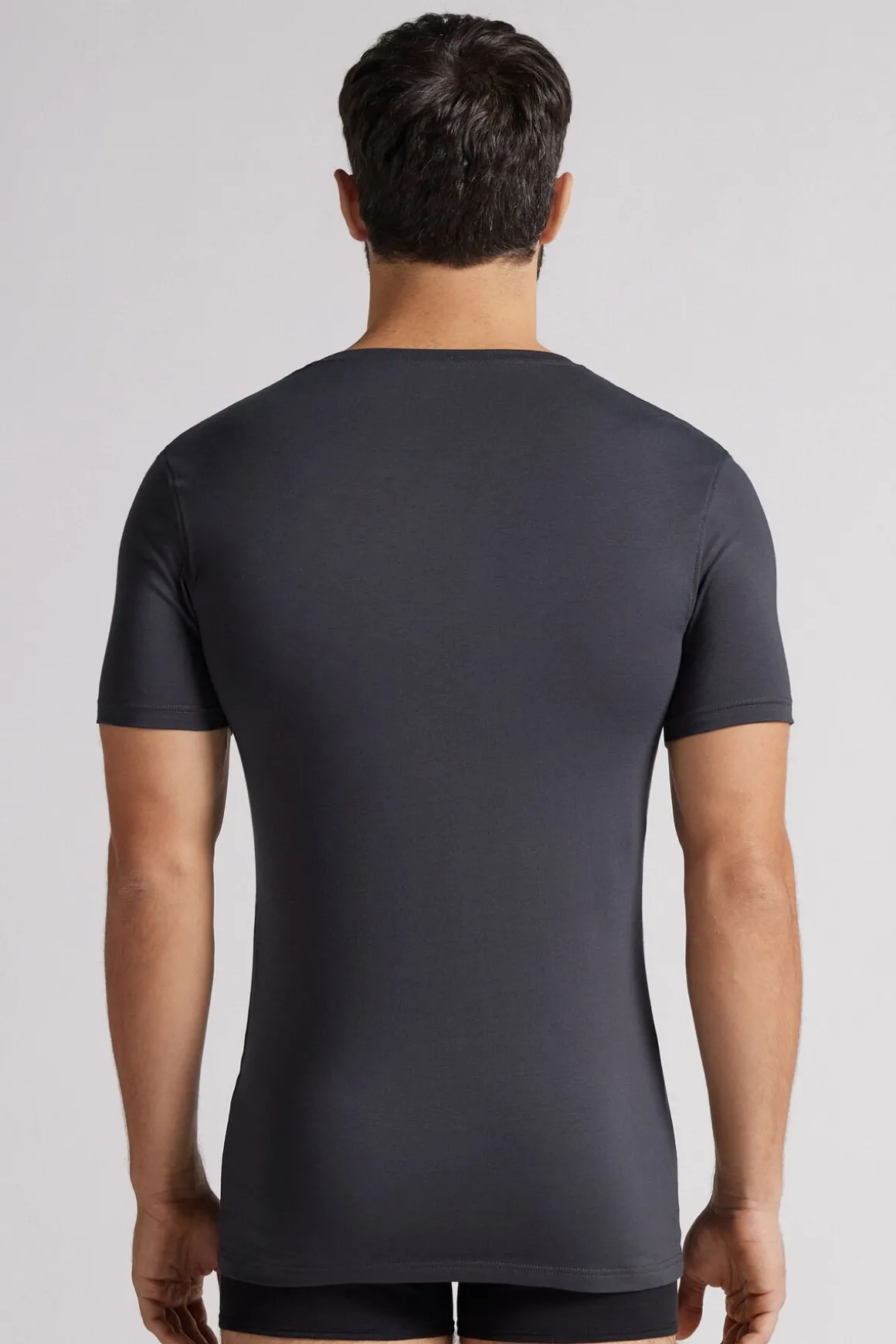 T-shirt z Okrągłym Dekoltem Bawełna Superior