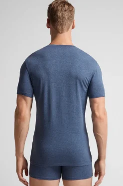 T-shirt z Okrągłym Dekoltem Bawełna Superior