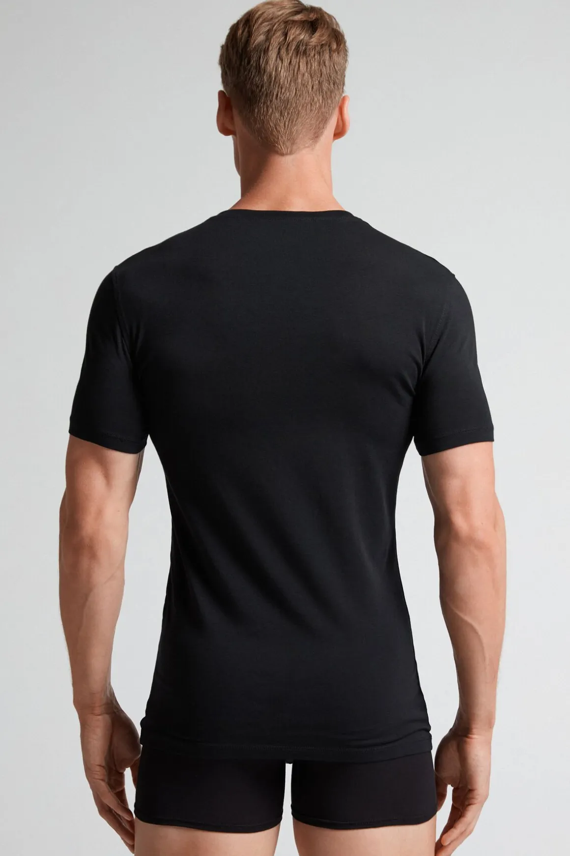 T-shirt z Okrągłym Dekoltem Bawełna Superior