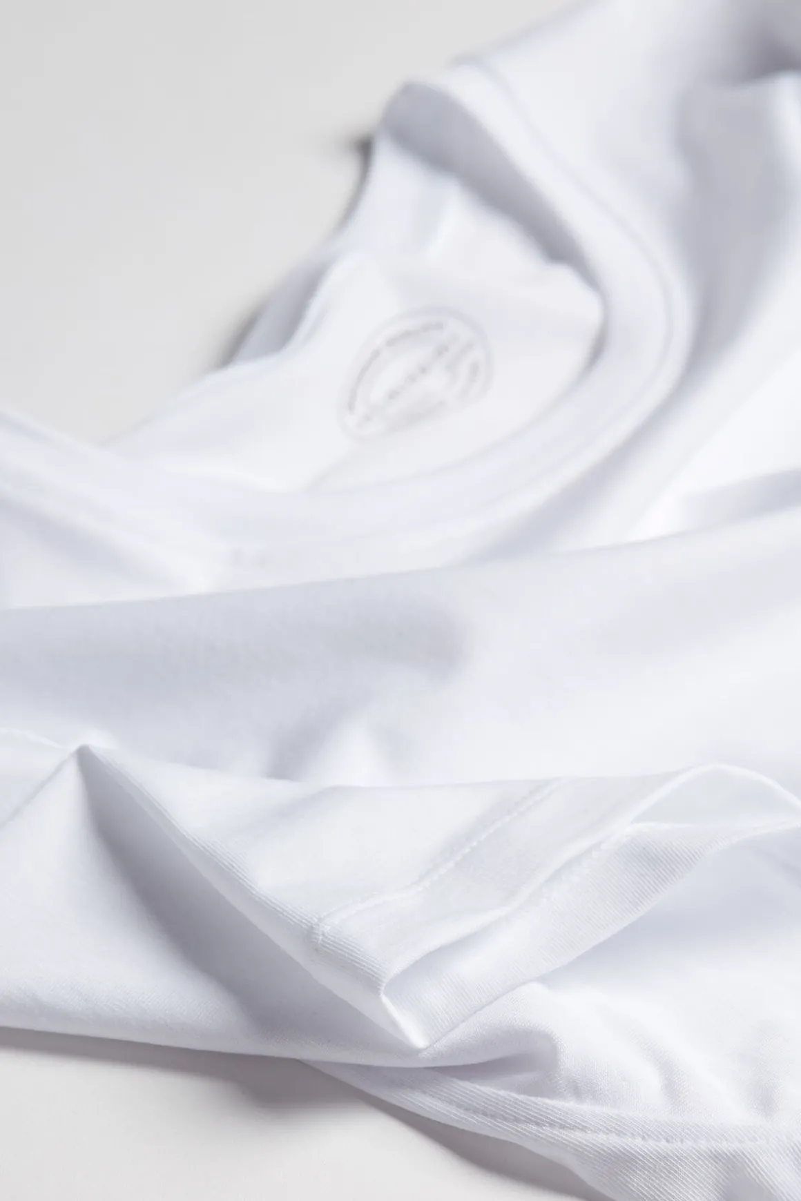 T-shirt z Okrągłym Dekoltem Bawełna Superior